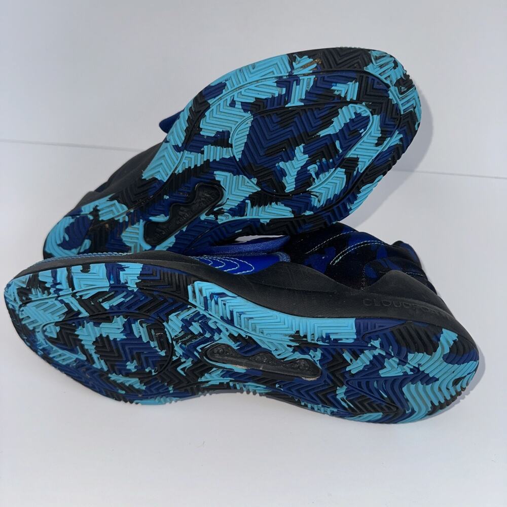 Adidas Men Cloudfoam Sneaker Size 6.5 Black And Blue Camo